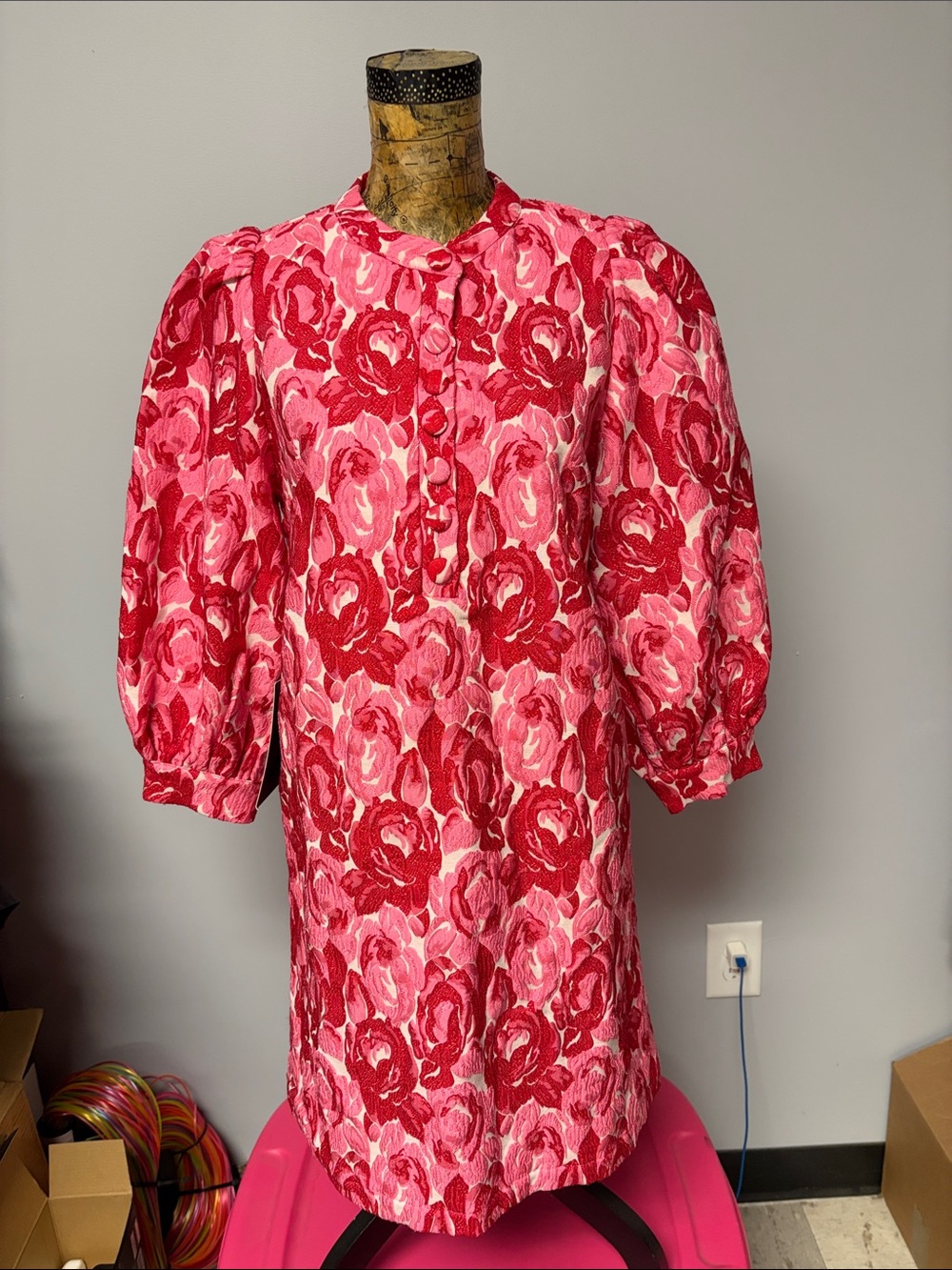 Pomander place puff sleeve dress